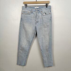 Levis Wedgie Icon Fit Jeans Womens 27 Light Wash Preppy Button Fly Boho Straight